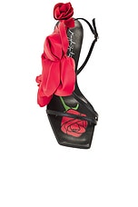 Magda Butrym Oversized Flower Sandal in Red, view 4, click to view large image.