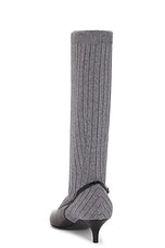 Magda Butrym Knit Boot in Grey, view 3, click to view large image.