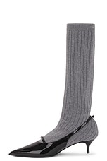 Magda Butrym Knit Boot in Grey, view 5, click to view large image.