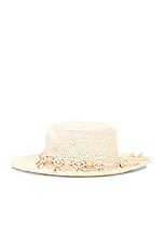Maison Michel Virginie Macrame Straw Hat in Natural, view 2, click to view large image.