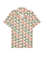 Mami Wata Surfing Diceman Shirt in Ecru/Red/Green, view 1, click to view large image.