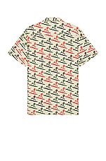 Mami Wata Surfing Diceman Shirt in Ecru/Red/Green, view 2, click to view large image.