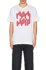 Mami Wata Dice Word Tee in White, view 4, click to view large image.