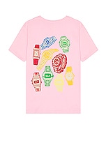 Mami Wata Candy Watch Tee in Pink, view 1, click to view large image.