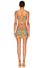 Miaou Vivi Dress in Parisian Flower Orange, view 3, click to view large image.