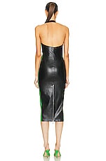 Miaou Harlow Dress in Black Leather, view 3, click to view large image.
