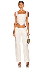 Miaou Atlas Pant in Creme, view 4, click to view large image.