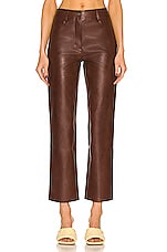 Miaou Junior Pant in Brown Leather, view 1, click to view large image.