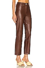 Miaou Junior Pant in Brown Leather, view 2, click to view large image.