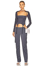 Miaou Raven Cargo Pant in Charcoal, view 4, click to view large image.