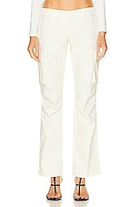 Miaou Raven Cargo Pant in Creme, view 1, click to view large image.