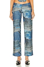 Miaou Atlas Pant in Denim Print, view 1, click to view large image.
