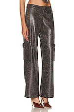Miaou Elias Pant in Varnish Printed Suede, view 2, click to view large image.