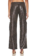 Miaou Elias Pant in Varnish Printed Suede, view 3, click to view large image.