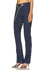 Miaou Tommy Pant in Varsity Pinstripe, view 3, click to view large image.