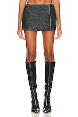 Miaou Sheer Cut Ezra Skirt in Black, view 1, click to view large image.