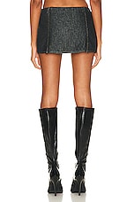 Miaou Sheer Cut Ezra Skirt in Black, view 4, click to view large image.