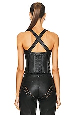 Miaou Valda Corset Top in Black, view 3, click to view large image.