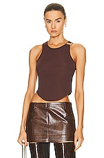Miaou Bobbi Tank Top in Umber, view 1, click to view large image.