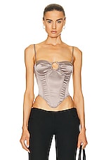 Miaou Deia Corset in Silver, view 1, click to view large image.