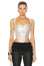 Miaou Metallic Campbell Corset in Metallic, view 1, click to view large image.