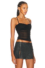 Miaou Sheer Renzo Tube Top in Black, view 2, click to view large image.