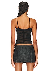 Miaou Sheer Renzo Tube Top in Black, view 3, click to view large image.