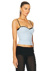 Miaou Renzo Tube Top in Baby Blue, view 2, click to view large image.