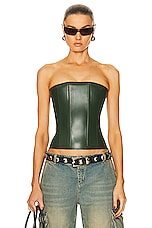 Miaou Libra Corset Top in Forest Green, view 1, click to view large image.