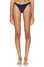 Miaou Rio Bikini Bottom in Black, view 1, click to view large image.