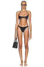 Miaou Rio Bikini Bottom in Black, view 4, click to view large image.