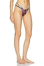 Miaou Amada Swimsuit Bottom in Medan Paisley Burgundy, view 2, click to view large image.