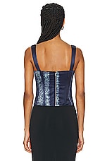 Miaou Agnes Corset in Treading Blue, view 3, click to view large image.