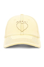 Marni X Paloma Embroidered Baseball Hat in Citrus, view 1, click to view large image.