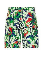 Marni X No Vacancy Inn Chippy Fishes Boxer Shorts In Fern Green in Fern Green, view 2, click to view large image.