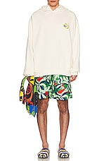 Marni X No Vacancy Inn Chippy Fishes Boxer Shorts In Fern Green in Fern Green, view 5, click to view large image.