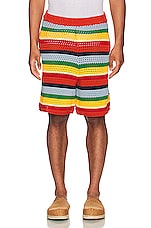 Marni X No Vacancy Inn Cable Shorts In Multi in Multi, view 3, click to view large image.