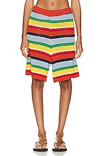 Marni X No Vacancy Inn Cable Shorts In Multi in Multi, view 1, click to view large image.