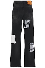 Marni Patchwork Bleached Cotton Bull Denim in Black, view 2, click to view large image.