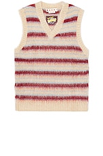 Marni V Neck Sweater Vest in Tan, view 1, click to view large image.