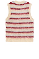 Marni V Neck Sweater Vest in Tan, view 2, click to view large image.