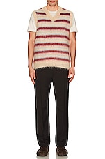 Marni V Neck Sweater Vest in Tan, view 4, click to view large image.