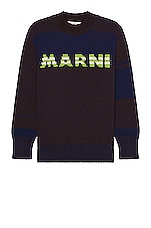 Marni Roundneck Sweater in Coffee, view 1, click to view large image.
