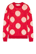 Marni Roundneck Sweater in Tulip, view 1, click to view large image.