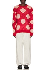 Marni Roundneck Sweater in Tulip, view 4, click to view large image.