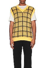 Marni V Neck Sweater in Maize, view 3, click to view large image.
