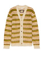 Marni V-Neck L/S Cardigan in Light Camel, view 1, click to view large image.