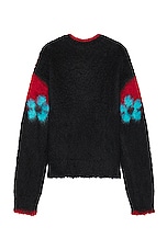 Marni V Neck Sweater in Black, view 2, click to view large image.