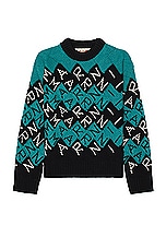 Marni Roundneck Sweater in Black, view 1, click to view large image.