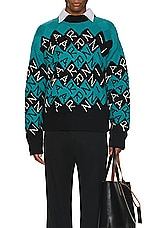 Marni Roundneck Sweater in Black, view 3, click to view large image.